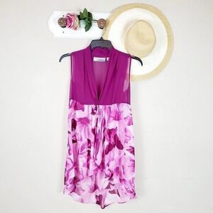 Simonton Says Floral Swim Wear Front Closure Watercolor Cover Up SALE